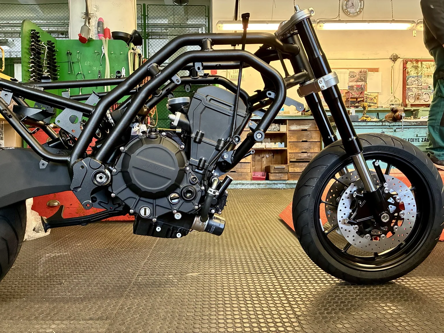 Motorcycle in progress